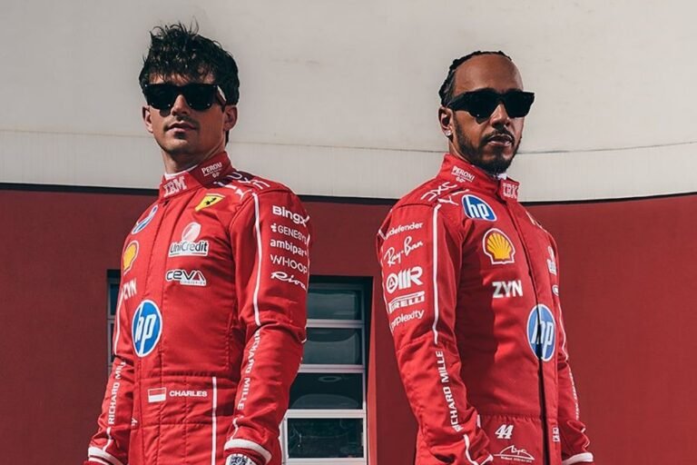 Ferrari revela macacões de Hamilton e Leclerc para Monza em homenagem a Schumacher