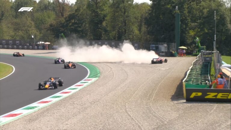 Telemetria aponta 233 km/h em acidente de Leclerc na Parabólica no GP da Itália