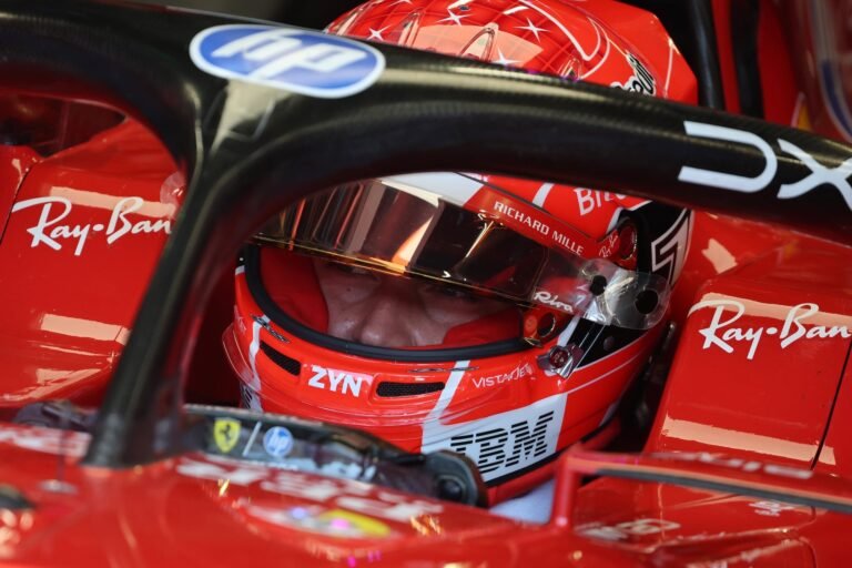 Ferrari descarta troca de motor de Leclerc após batida e fará reparo na transmissão para o GP da Espanha