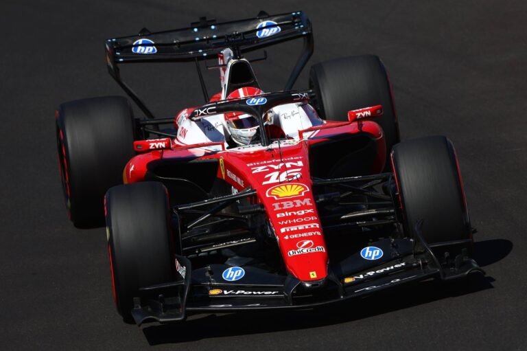 Ferrari prepara nova unidade de potência para Leclerc em Baku e admite risco de punição no grid