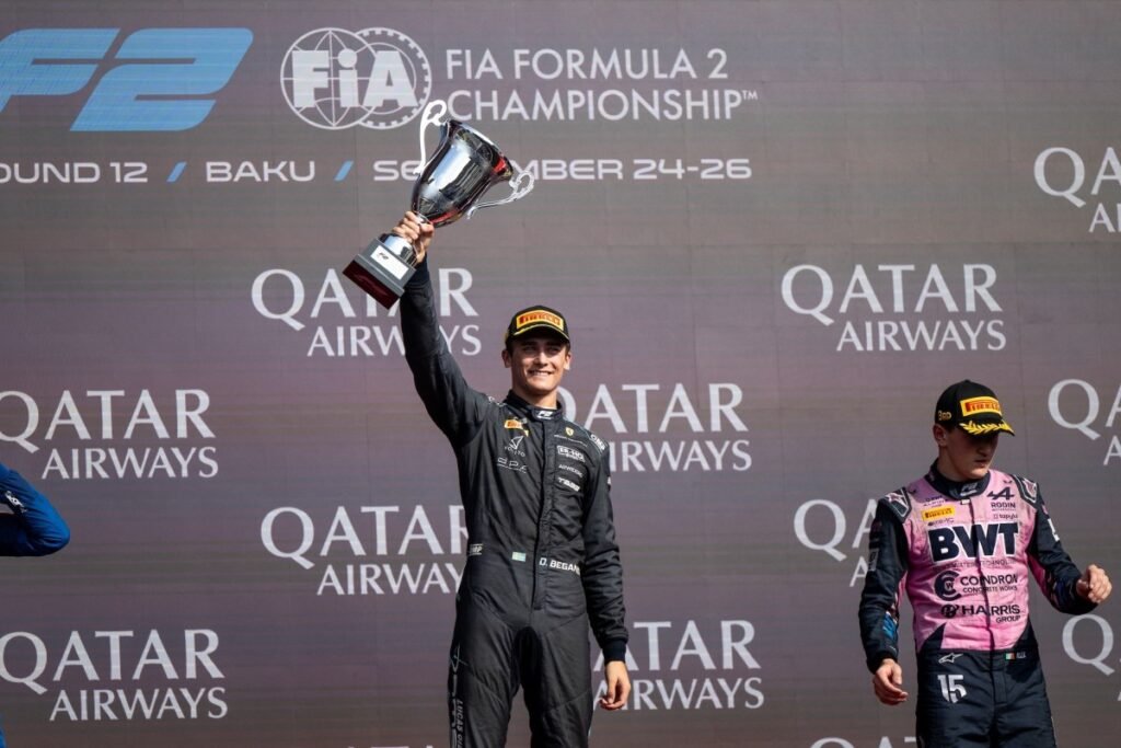Beganovic vence sprint da Fórmula 2 em Baku mesmo após passar mal antes da largada