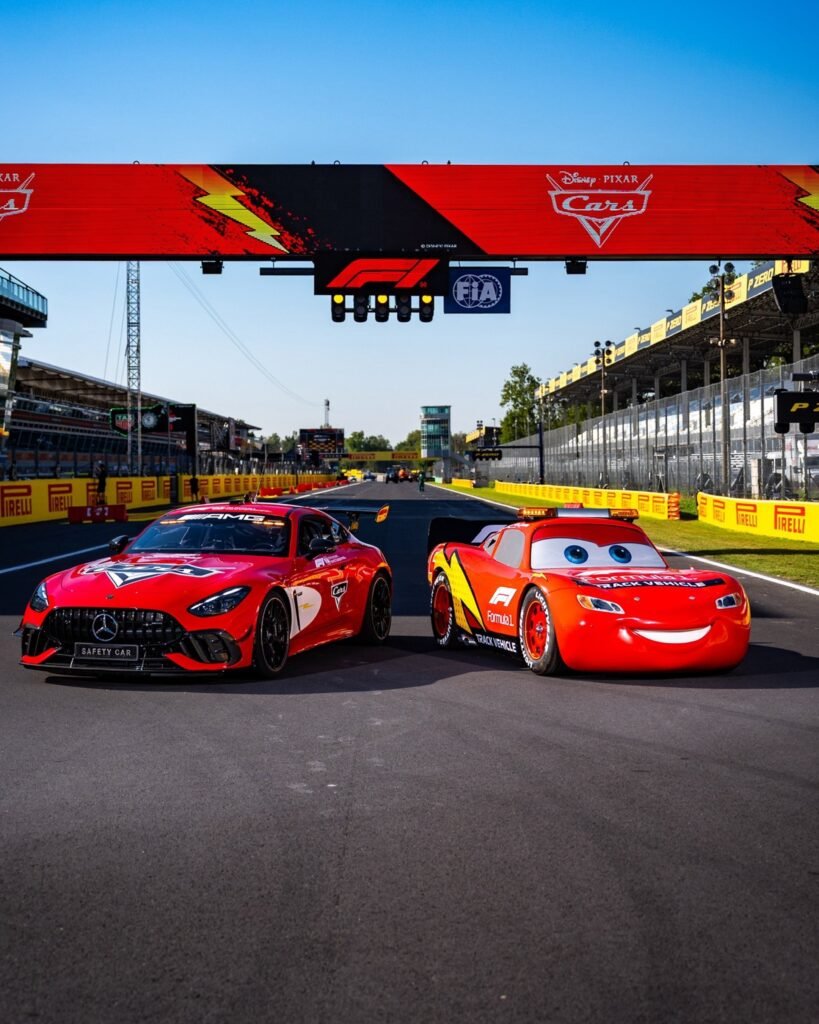 Safety Car terá pintura de Relâmpago McQueen no GP da Itália em ação da F1 com a Disney