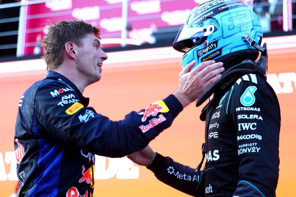 Montoya vê mudança no tom de Verstappen sobre Russell após chegada decidida por 0s196