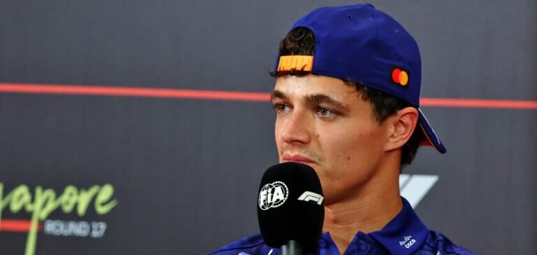 Norris espera que Singapura alivie problema de reta da McLaren após sequência difícil