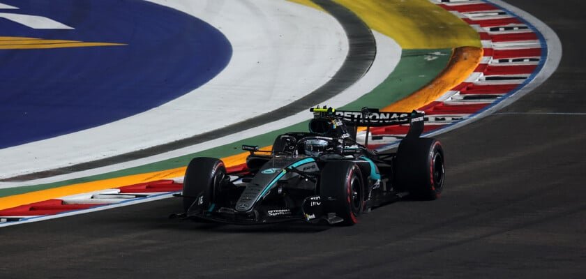 Mercedes vê avanço após teste incomum com Russell e Antonelli no GP de Singapura