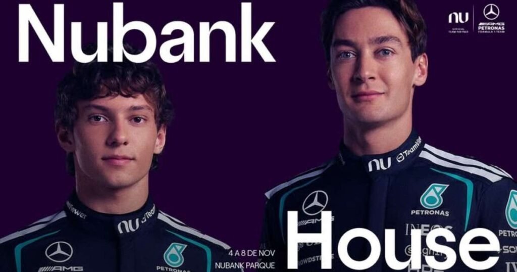 Nubank levará experiência imersiva da Mercedes na Fórmula 1 a São Paulo em novembro