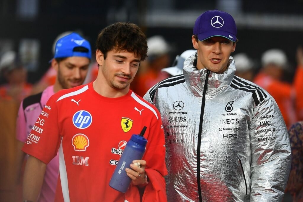 Russell vê vantagem da Ferrari no México, mas Leclerc aponta Mercedes como favorita