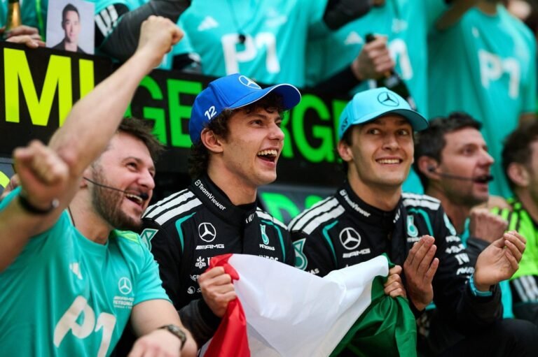 Mercedes se aproxima de títulos na F1 2026, mas taça de construtores ainda não sai na próxima etapa