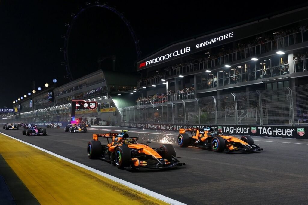McLaren endurece regras internas após toque entre Norris e Piastri em Singapura